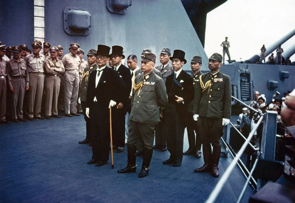 The USS Missouri Hosts Japan's Surrender